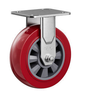 6 Zoll Werkbankrollen Hochbelastbar Edelstahl 304 Polyurethan Schwenkbar mit Bremse Trolley-Rollen - Product Image 2