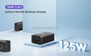 Station de charge multi-ports 125W USB C, station de charge de bureau, prise de voyage mobile pour adaptateur d'alimentation d'ordinateur portable - Product Image 5