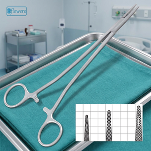 Portaagujas Sarot de 18 cm con mandíbula recta y puntas texturizadas para cirugía general, certificado CE ISO13485 - Product Image 5