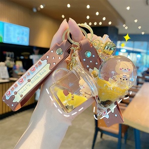 Nuevo Diseño Llavero de Plástico con Máquina de Agua de Capibara Unicornio Jugando al Baloncesto, Juguete Líquido, Regalo - Product Image 1