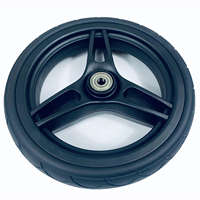 Roue en mousse PU avec moyeu en plastique de 8 pouces pour poussette double avec couleur personnalisée