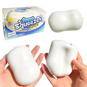 Balle sensorielle anti-stress en forme de savon, à rebond lent, sonore et croquante, en TPE, parfumée, pour enfants - Product Image 1