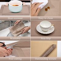 Set de Table en vinyle PVC classique 2022 CR, chemin de Table tissé lavable