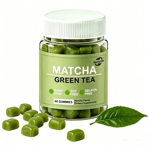 Factory Wholesale OEM Improve Memory Sleep Antioxidant Organic Matcha <b>Gummies</b> <b>Candy</b> Supplement Green Tea Matcha Flavour <b>Gummies</b> - Product Image 1