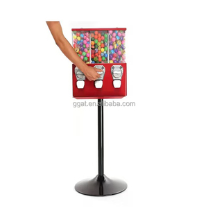 Özelleştirilebilir Renkli Otomatik Jetonlu Mini Otomat / Sakız Topları Zıplayan Top Şeker Üçlü Başlıklı Kapsül Oyuncak Makinesi - Product Image 1