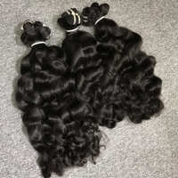 Extensions de cheveux naturels vietnamiens doublement étirés, style bouclé birman de qualité supérieure, coupés d'un seul donneur, prix compétitif
