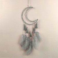 LED Bohème Attrape-Rêves Lune Design Fait Main Artisanat Traditionnel Ornement Mural Art Suspendu Décoration Maison Chambre Cadeau de Mariage
