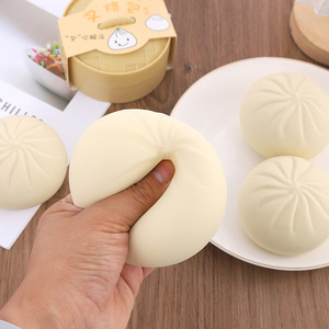 Dumpling Shape Slow Rising Stress Relief <b>Toy</b> Soft Squishy Fidget For Relaxation <b>Desk</b> Play And Cute Gift Packaging Use - Product Image 5