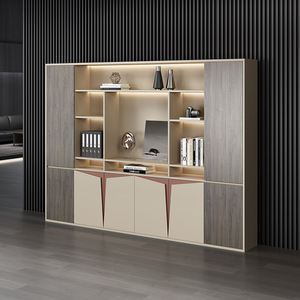 Armoire de rangement en <span class=keywords><strong>bois</strong></span>, assemblage moderne, bon marché, équipement de bureau, grand classeur, serrure, bibliothèque - Product Image 1