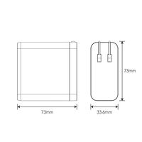 Chargeur 65W portable USB C mural rapide pour ordinateur portable, pour produits électroniques, téléphone portable, boîte personnalisée avec logo couleur