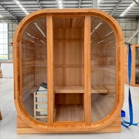 2026 Vente en gros Cabine de sauna en bois de grande taille pour extérieur, type Tiny House, avec fenêtre en verre, sauna cube traditionnel extérieur personnalisé