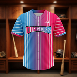 Custom Sublimation <b>Baseball</b> Jersey Youth Adult Team Uniform Short Sleeve Striped Sport Shirt - Product Image 2