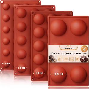 Moule à gâteau en silicone semi-sphérique antiadhésif LFGB sans BPA pour mousse et chocolat, fabriqué par MUYULINS - Product Image 1