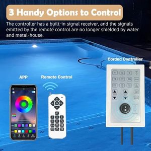 60W <strong>10</strong> Inch LED <strong>Pool</strong> Lights APP Control Color-Changing Wet Niche Underwater LED Lights for 50 <strong>Foot</strong> Swimming <strong>Pools</strong> Inground <strong>Pools</strong> - Product Image 5
