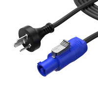 Cable de Alimentación Profesional SHEHDS para Iluminación de Escenario, 1m 2m 3m 5m 10m, Azul Amarillo, Cable IEC C13 PowerCon para LED Par y Cabezas Móviles