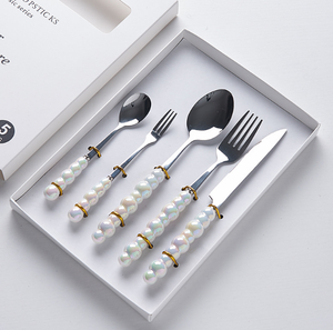 Chaozhou vendite dirette della fabbrica in acciaio inox set di stoviglie, in metallo cucchiaio forchetta coltello classico stoviglie in argento set - Product Image 3