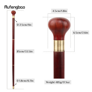 ไม้เท้าลายเสือดาว ด้ามไม้สีแดงสามท่อน สำหรับเดินกลางแจ้ง - Product Image 2