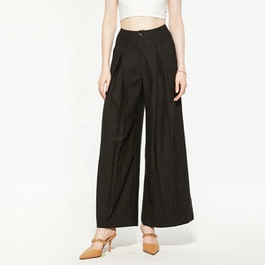 <span class=keywords><strong>Pantaloni</strong></span> Casual <span class=keywords><strong>neri</strong></span> di <span class=keywords><strong>alta</strong></span> qualità da donna <span class=keywords><strong>pantaloni</strong></span> lunghi pieghettati in Chiffon <span class=keywords><strong>con</strong></span> <span class=keywords><strong>bottoni</strong></span> larghi <span class=keywords><strong>a</strong></span> <span class=keywords><strong>vita</strong></span> <span class=keywords><strong>alta</strong></span> - Product Image 5