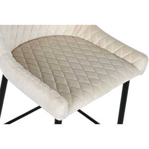 TABURETE DE POLIÉSTER Y METAL 48X55X100 ROMBO BEIGE - Product Image 5