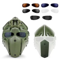 Action Union Masque d'Halloween multifonction Casque de sécurité tactique pour moto avec montage NVG sur rails latéraux ARC