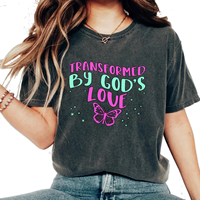 Impression par transfert thermique personnalisée en gros, faible MOQ, marque JX, motif Jésus, film PET lavable et imperméable pour T-shirts