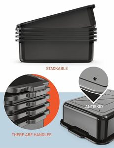 Nhựa thương mại bồn tắm tiện ích Tote bin xe buýt hộp lưu trữ nhà bếp container nhà bếp tổ chức - Product Image 3