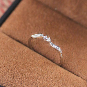 Bague en diamant pour femme F1058, diamant rond taille brillant, diamant naturel, style classique de fiançailles, alliance en or blanc 14 carats - Product Image 6