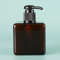 450ml Biodégradable Vert En Plastique Shampooing Bouteille Carré Cosmétiques Distributeur Liquide Savon Crème Personnalisable Logo Impression 250ml