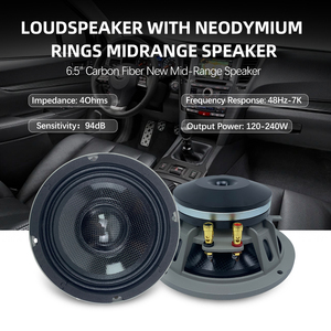 Haut-parleur super puissant Zeming Quality 120W, haut-parleur de milieu de gamme 6,5/8 pouces avec néodyme pour l'audio de voiture ou de camion - Product Image 2