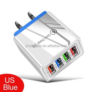 4-Port USB Travel Charger 5V 2A Power <b>Adapter</b> Multi-Port USB Wall Charger with EU UK US <b>Plug</b> for Smartphones Tablets - Product Image 2