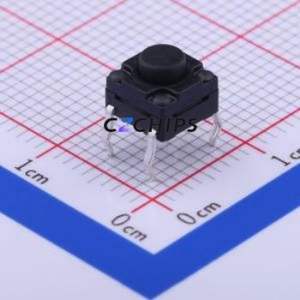 TC-FS66D-C-C Tactile Switch Through hole Component (THT)-4P,6x6mm Switch Single Pole Single Throw Round Button 2.6N Through Hole - Product Image 1