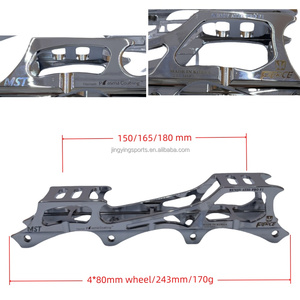 Bán sỉ tùy chỉnh Inline tốc độ mới Con lăn trượt băng Chassis hợp kim nhôm CNC tốc độ Inline Racing Skate giày khung - Product Image 3
