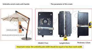 3X3 Cantilever Parasol Repuestos <span class=keywords><strong>Patio</strong></span> Paraguas Manivela Mango Accesorios Paraguas Reemplazo Cabrestante Manivela - Product Image 4
