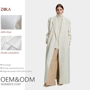 Оптовая продажа повседневное двубортное длинное шерстяное пальто с обычным рукавом зимняя верхняя одежда сохраняет тепло - Product Image 1