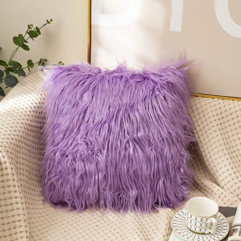 Sang trọng xù xì Fluffy Faux Fur sang trọng loạt ném gối trường hợp trang trí Cushion Cover cho sofa, giường, nhà