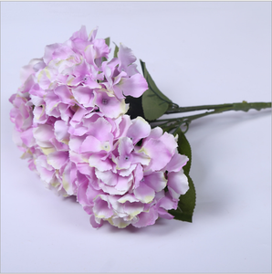 Venta caliente 5 cabezas artificial Hortensia azul Flor de seda para la decoración de interiores - Product Image 6