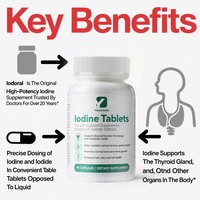 Les comprimés d'iode soutiennent la fonction thyroïdienne pour l'énergie et la santé métabolique améliore les suppléments d'iode pour la peau des cheveux et des ongles