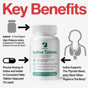 Le compresse di iodio supportano la funzione tiroidea per l'energia e la salute metabolica migliora l'integratore di iodio per unghie e unghie dei capelli - Product Image 5