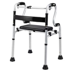 Atacado Alumínio Folding Walker Com 2 Rodas Idosos Stand Up Assist Walker Reabilitação Walker Para Adultos - Product Image 3