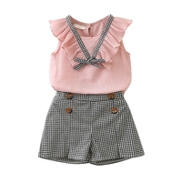 Vêtements pour Bébé Fille 2 Pièces : Tenue à Volants avec Haut Chemise Blanche et Jean Denim Déchiré Tendance