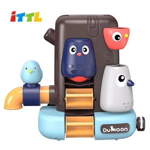 ITTL Stem bagno casa sull'albero doccia animale vasca da bagno giocattolo forniture per il bagnetto del bambino doccia con tazza impilabile per bambini - Product Image 2