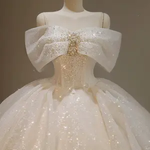Neueste Produkte Französisch Brautkleid neue Braut große Schwerindustrie hochwertige Räumung Verkauf Brautkleider