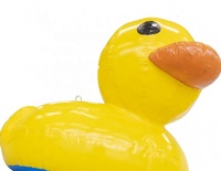 Piscine gonflable en forme de canard pour enfants, jeu de pêche, hermétique, à air