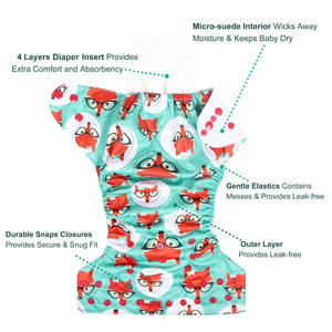 Culottes d'apprentissage réutilisables en coton biologique pour bébé, respirantes et lavables - Product Image 2