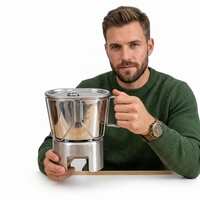 Kit de camping individuel léger en aluminium pour barbecue extérieur, style militaire, avec porte-gobelet et gourde, pour usage en terre ferme