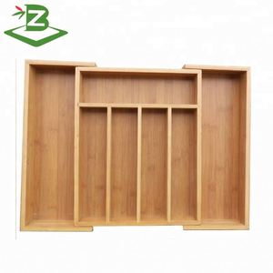 BSCI Factory Expandable Bamboo Cutlery Tray <b>Kitchen</b> Drawer Organizer - Product Image 3