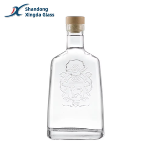 Bouteilles en verre vides classiques <span class=keywords><strong>de</strong></span> qualité supérieure, populaires, <span class=keywords><strong>de</strong></span> 500 ml et 750 ml, pour vodka, whisky, <span class=keywords><strong>tequila</strong></span>, personnalisables, en verre super flint, au design élégant - Product Image 4