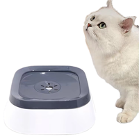 Nouveau bol pour animaux de compagnie bol d'eau flottant anti-éclaboussures, anti-éclaboussures et non humide bol à boire pour chat.
