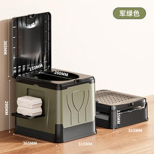 Fabrieksgoedkope draagbare urine-emmer voor buitenkamperen, zelfrijdende reizen, opvouwbaar noodtoilet voor in de auto - Product Image 2