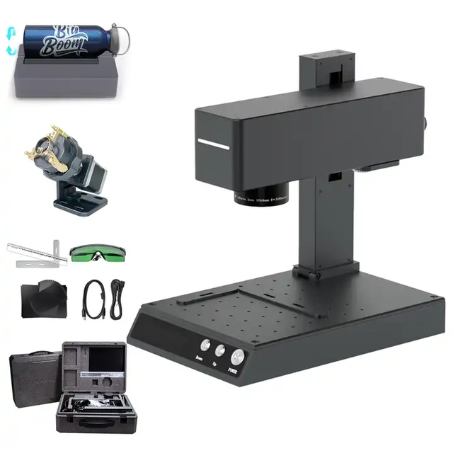 UV Fiber Laser Marking Machine 10W CNC 3D Portable Diode Home Engrave Mini Bench-Top New Workshop DIY Aluminium Card Metal